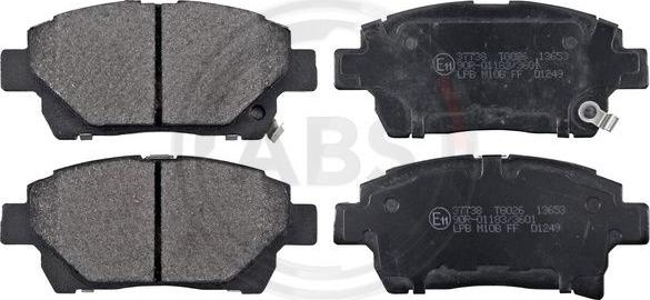 A.B.S. 37738 - Brake Pad Set, disc brake autospares.lv