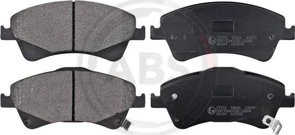 A.B.S. 37722 - Brake Pad Set, disc brake autospares.lv