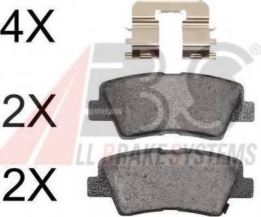 A.B.S. 37777 OE - Brake Pad Set, disc brake autospares.lv