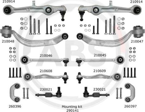 A.B.S. 219901 - Suspension Kit autospares.lv