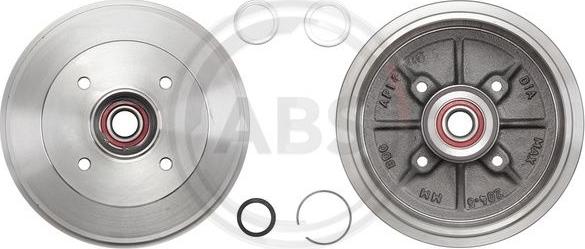 A.B.S. 2884-SC - Brake Drum autospares.lv