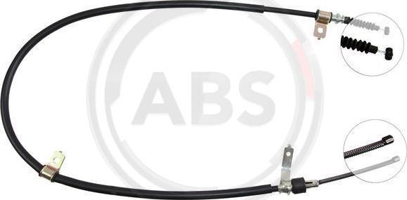 A.B.S. K10457 - Cable, parking brake autospares.lv