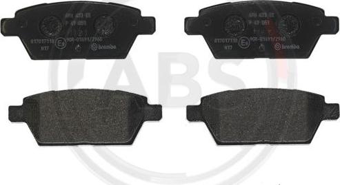 A.B.S. P49051 - Brake Pad Set, disc brake autospares.lv