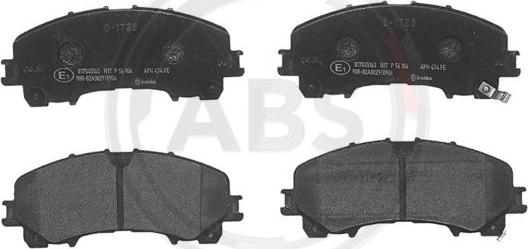 A.B.S. P56106 - Brake Pad Set, disc brake autospares.lv