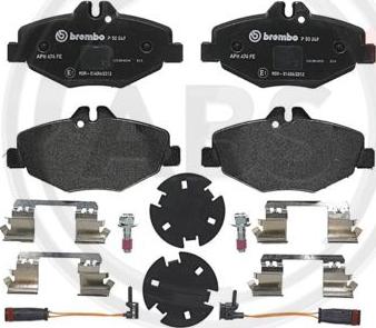 A.B.S. P50049 - Brake Pad Set, disc brake autospares.lv