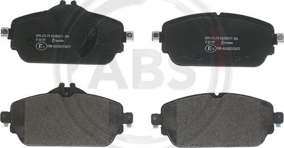 A.B.S. P50119 - Brake Pad Set, disc brake autospares.lv