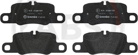 A.B.S. P65020 - Brake Pad Set, disc brake autospares.lv