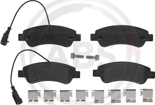 A.B.S. P61125 - Brake Pad Set, disc brake autospares.lv