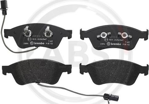 A.B.S. P85102 - Brake Pad Set, disc brake autospares.lv