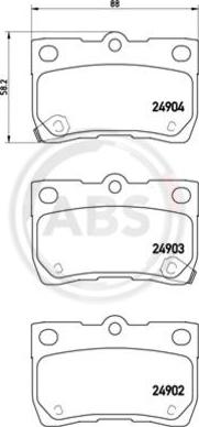 A.B.S. P83113 - Brake Pad Set, disc brake autospares.lv