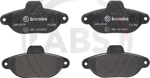 A.B.S. P23096 - Brake Pad Set, disc brake autospares.lv