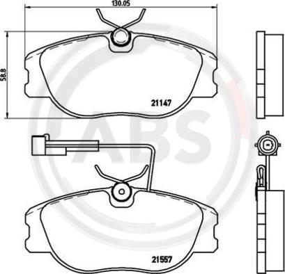 A.B.S. P23043 - Brake Pad Set, disc brake autospares.lv
