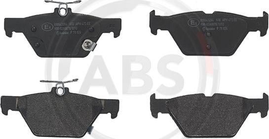 A.B.S. P78026 - Brake Pad Set, disc brake autospares.lv