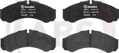 A.B.S. PA6021 - Brake Pad Set, disc brake autospares.lv