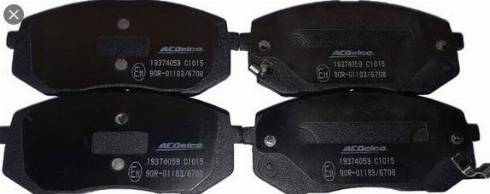 ACDelco 19374059 - Brake Pad Set, disc brake autospares.lv