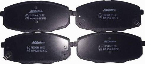 ACDelco 19374069 - Brake Pad Set, disc brake autospares.lv