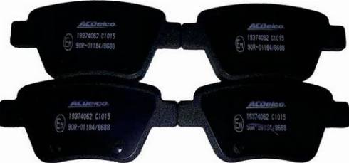 ACDelco 19374062 - Brake Pad Set, disc brake autospares.lv