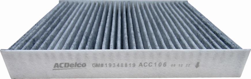 ACDelco ACC106 - Filter, interior air autospares.lv