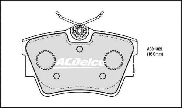 ACDelco ACD1389 - Brake Pad Set, disc brake autospares.lv