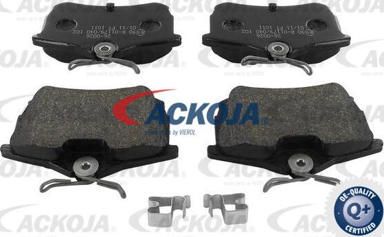 ACKOJA A26-0026 - Brake Pad Set, disc brake autospares.lv