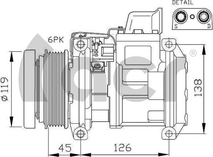 ACR 134427 - Compressor, air conditioning autospares.lv