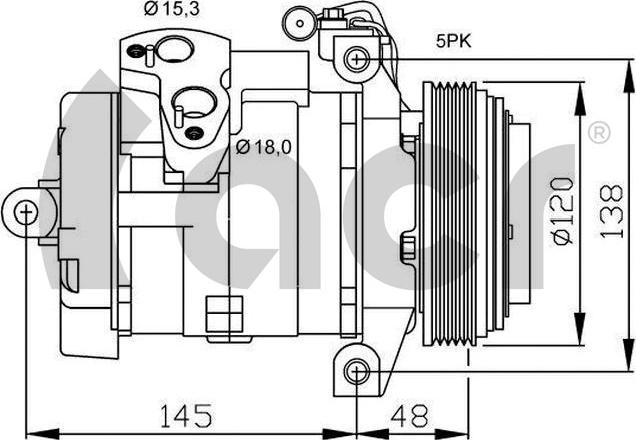 ACR 134511G - Compressor, air conditioning autospares.lv