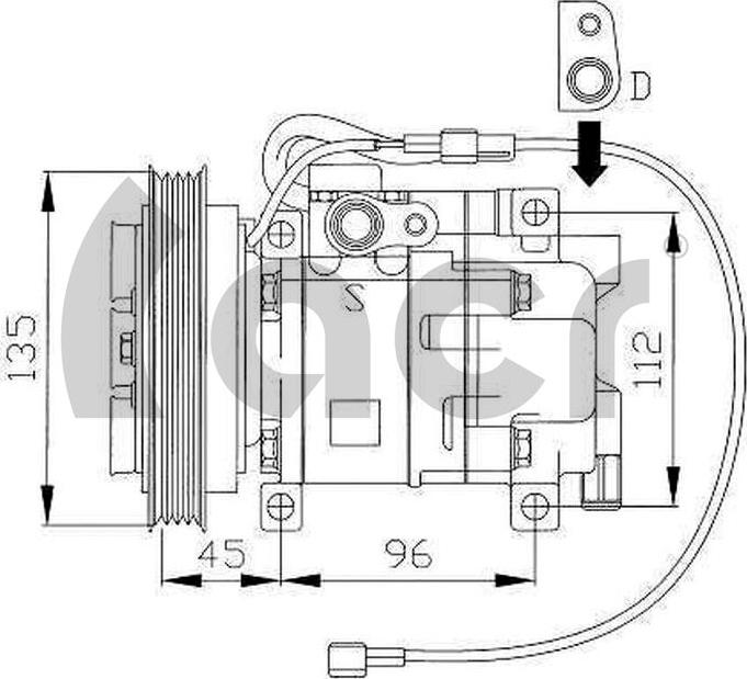 ACR 134615 - Compressor, air conditioning autospares.lv