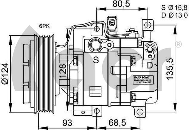 ACR 134612R - Compressor, air conditioning autospares.lv