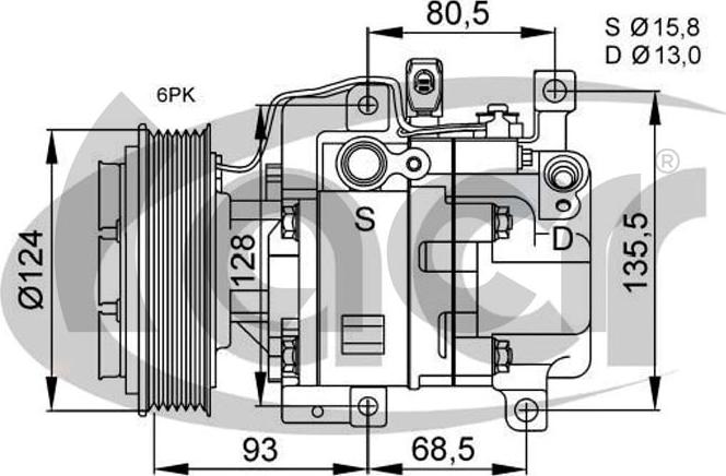 ACR 134630 - Compressor, air conditioning autospares.lv
