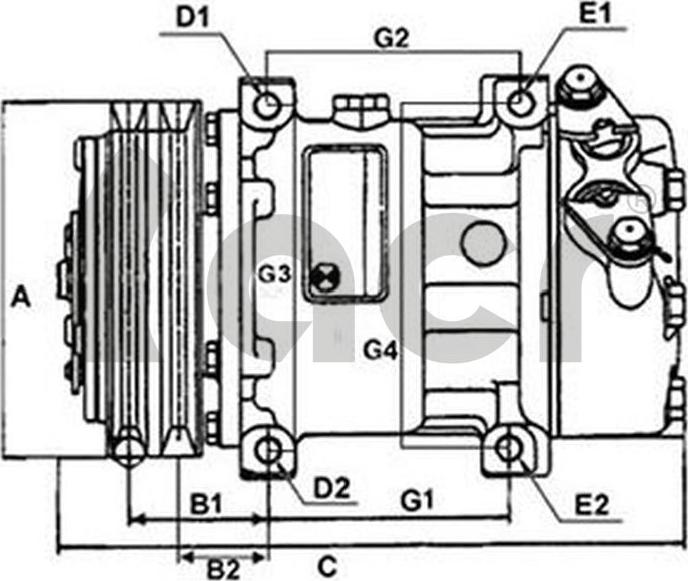 ACR 134296R - Compressor, air conditioning autospares.lv