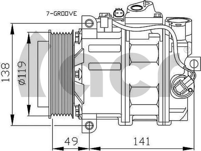 ACR 134263 - Compressor, air conditioning autospares.lv