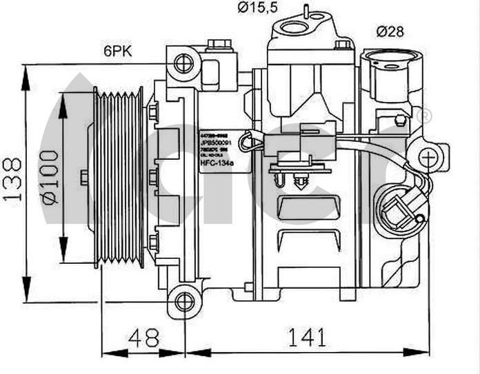 ACR 134277R - Compressor, air conditioning autospares.lv