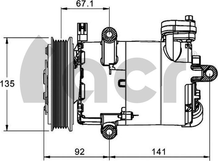 ACR 135148 - Compressor, air conditioning autospares.lv