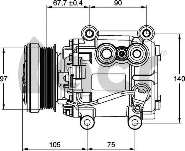 ACR 135105R - Compressor, air conditioning autospares.lv