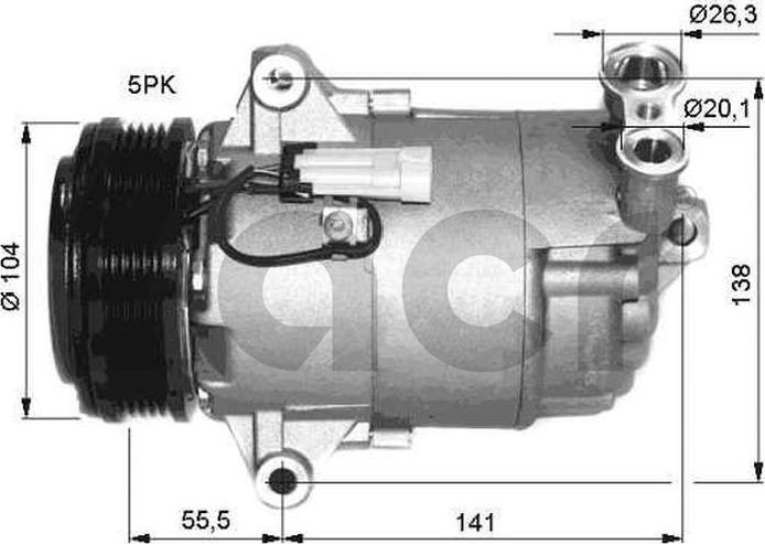 ACR 133119 - Compressor, air conditioning autospares.lv