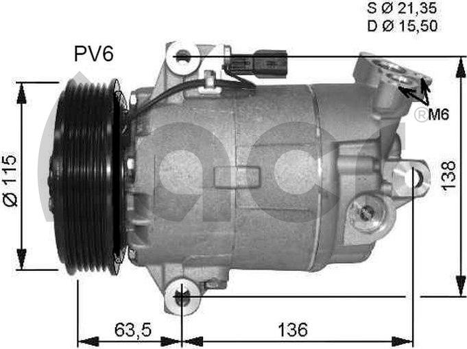 ACR 133182 - Compressor, air conditioning autospares.lv