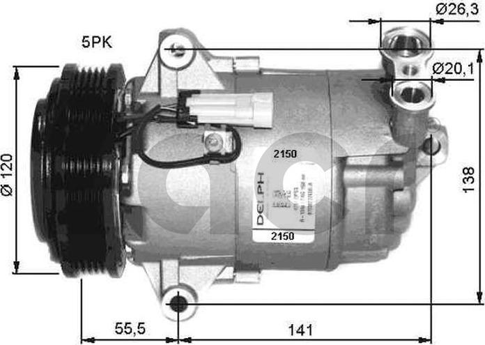 ACR 133187R - Compressor, air conditioning autospares.lv