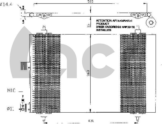 ACR 300484 - Condenser, air conditioning autospares.lv