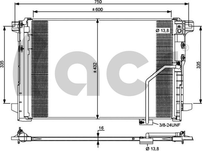 ACR 300697 - Condenser, air conditioning autospares.lv