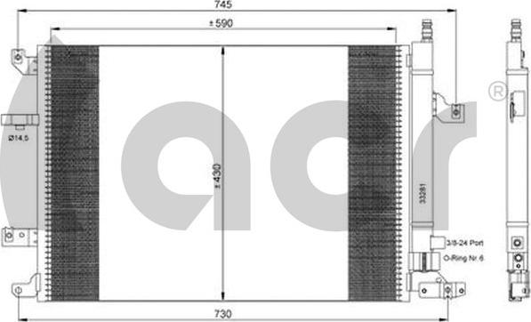 ACR 300667 - Condenser, air conditioning autospares.lv