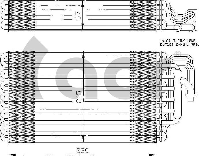 ACR 310010 - Evaporator, air conditioning autospares.lv