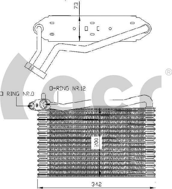 ACR 310022 - Evaporator, air conditioning autospares.lv