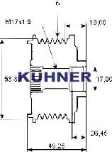 AD Kühner 885404 - Pulley, alternator, freewheel clutch autospares.lv