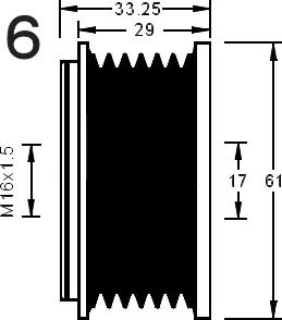 AD Kühner 885026 - Pulley, alternator, freewheel clutch autospares.lv