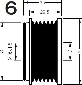 AD Kühner 885020 - Pulley, alternator, freewheel clutch autospares.lv