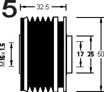 AD Kühner 885073M - Pulley, alternator, freewheel clutch autospares.lv