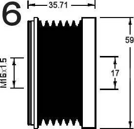 AD Kühner 885340 - Pulley, alternator, freewheel clutch autospares.lv