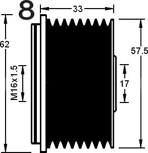 AD Kühner 885362 - Pulley, alternator, freewheel clutch autospares.lv