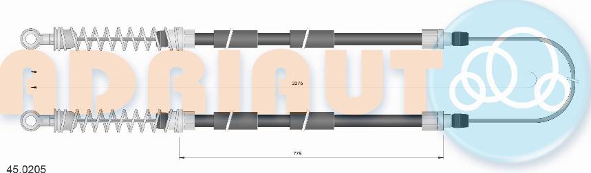 Adriauto 45.0205 - Cable, parking brake autospares.lv