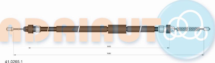 Adriauto 41.0265.1 - Cable, parking brake autospares.lv